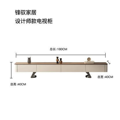 Light luxury minimalist modern designer solid wood rock panel creative special-shaped small apartment villa living room home cof