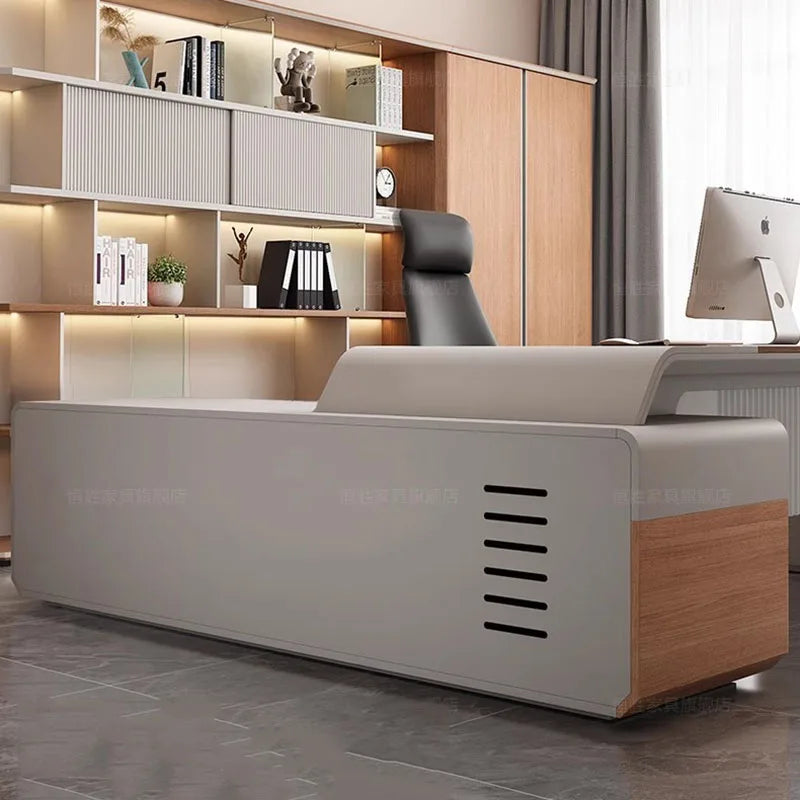 Luxury Writing Office Desk Italian Workstation Corner Storage Reception Office Desk Drawers Escritorios De Oficina Furniture