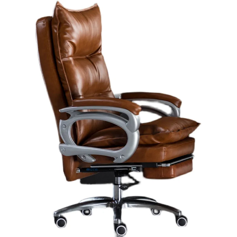 Leather Lazy Office Chair Massage Full Body Throne Study Mobile Office Chair Nordic Relaxing Dresser Muebles Trendy Furniture