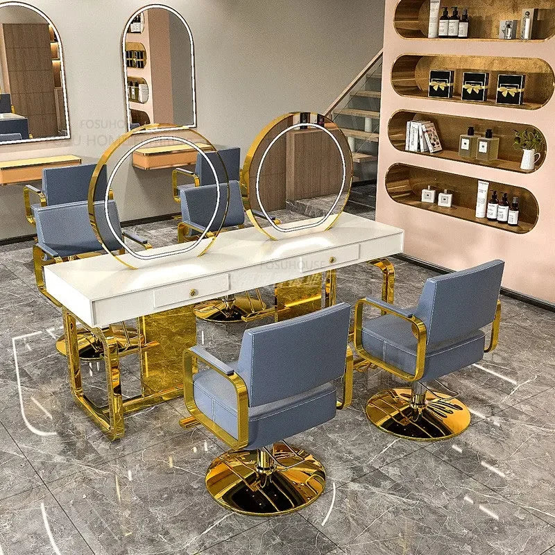European Barber Chairs Salon Furniture Simple Barber Shop Hairdressing Chair Hair Salon Lift Beauty Salon Chairs X