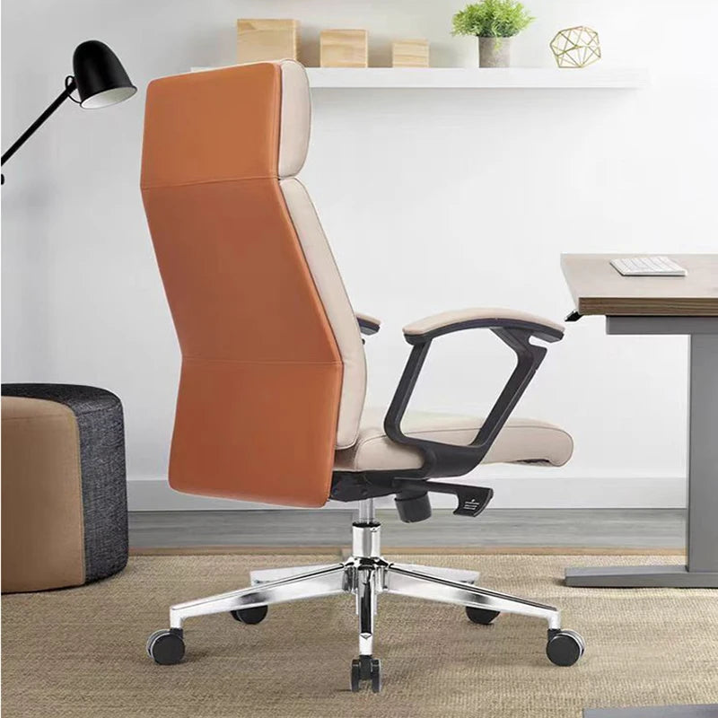 Comfortable Office Chair with Wheels, Backrest, and Footrest for Gaming and Meetings.