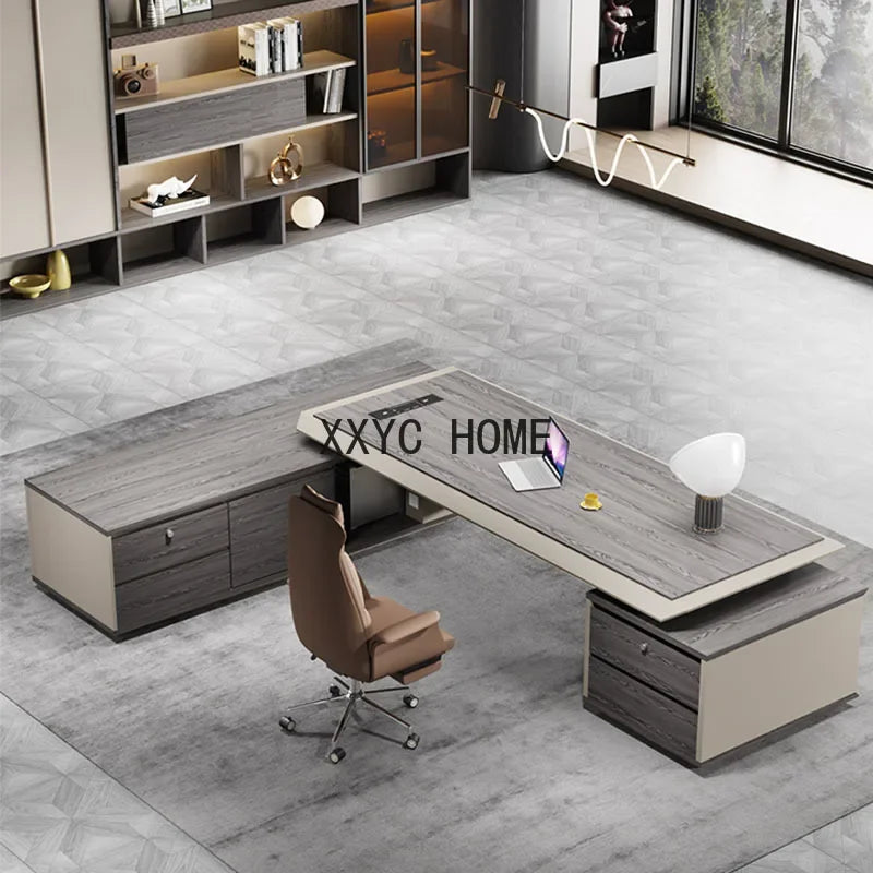 Luxury Console Extender Computer Corner Reception Storage Executive Shelf Modern Organization Mesa De Escritorio Office Supplies