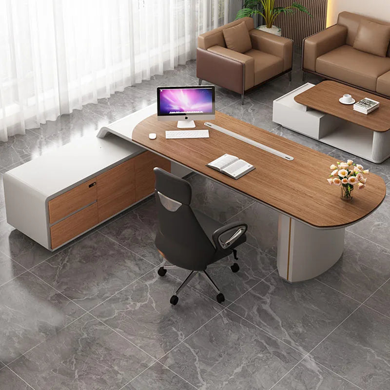 Luxury Writing Office Desk Italian Workstation Corner Storage Reception Office Desk Drawers Escritorios De Oficina Furniture
