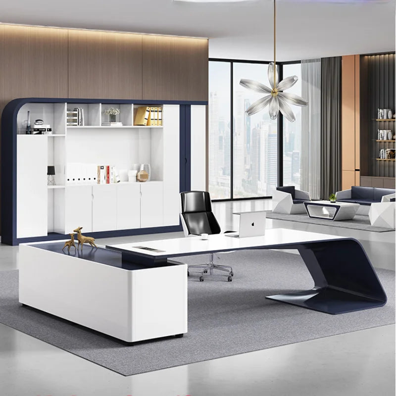 Workstation Computer Office Desks Study L Shaped Gaming Work Bedroom Professional Room Modern Executive Corner Writing Furniture