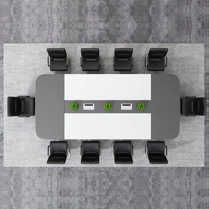 Modern luxury conference table—10-seater MDF design for office use