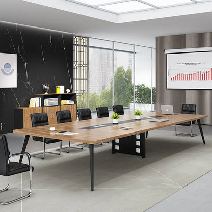 Mesa de oficina conferencias Modern Simple Boardroom Conference Brown Color Wood Office Furniture Meeting Conference Table