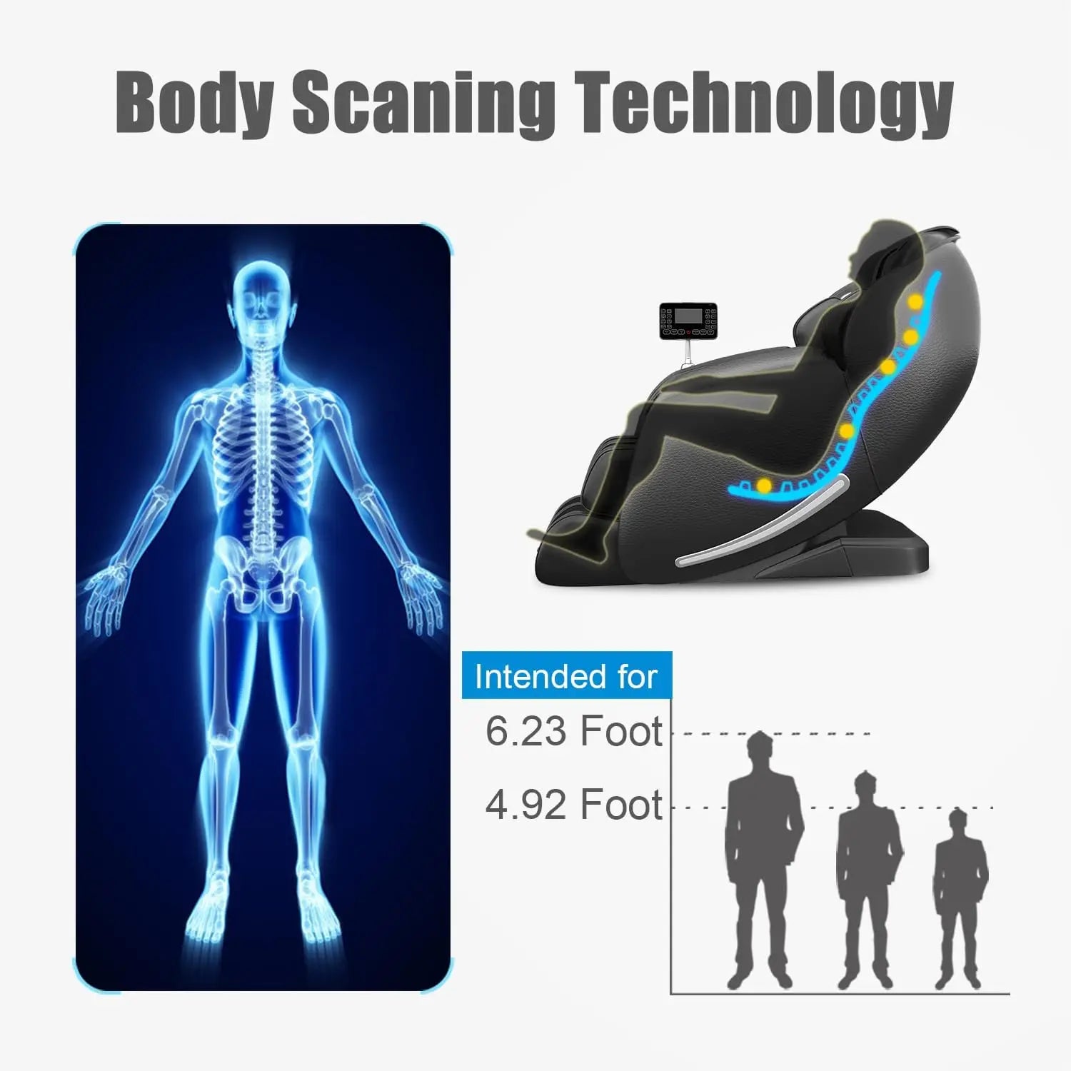 Massage Chair, Full Body Zero Gravity SL-Track Shiatsu Massage Recliner Chair with Heat Body Scan Bluetooth Foot Roller APP