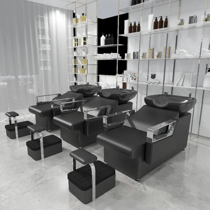 Luxury Basin Shampoo Chair Hair Therapy Styling Stations Hairwash Bed Head Spa Haar Wasch Liege Salon Equipment Furniture