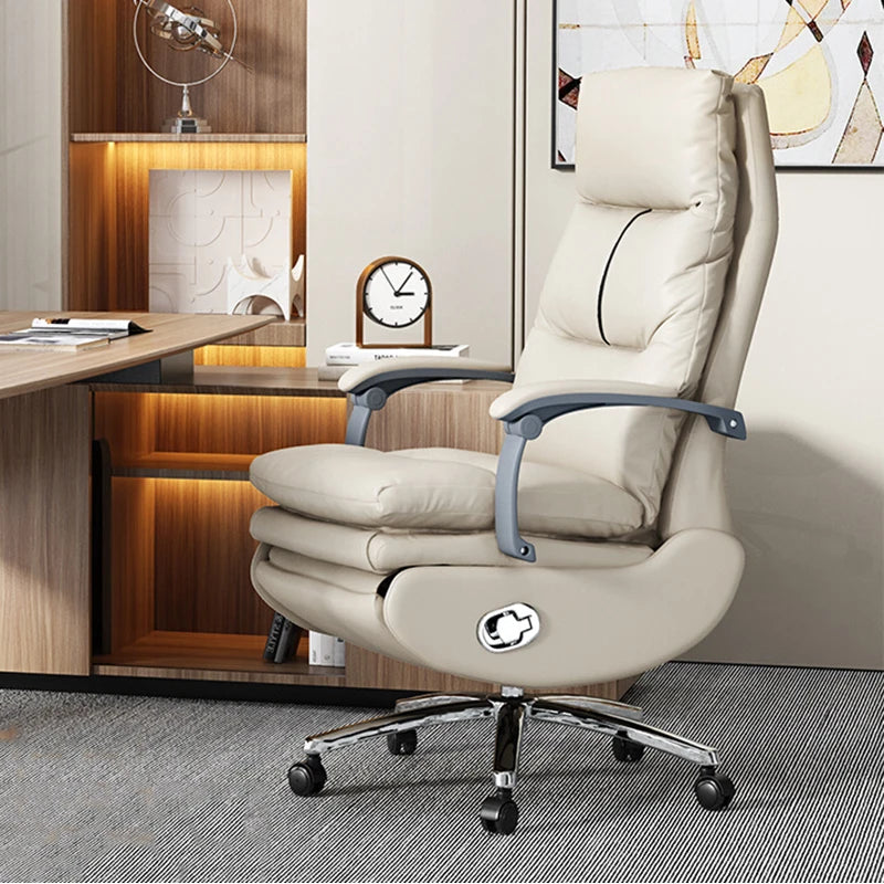 Relax Executive Office Chair Design Leather Adjustable Modern Ergonomic Chair Massage Comfy Room Silla De Oficina Cute Furniture