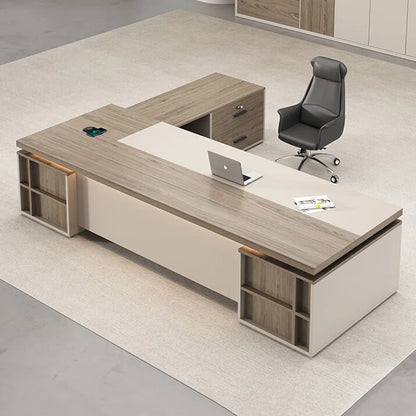 Sedentary Computer Desks Storage Executive School Modern Office Desks Study Students Corner Tavolo Da Lavoro Furniture Desk
