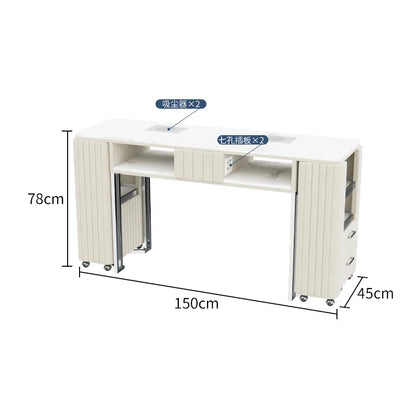 Manicure Table Japanese Marble Nail Desk Table Salon BeautyManicure Nails Professional Equipment Manicure Moveis Furniture