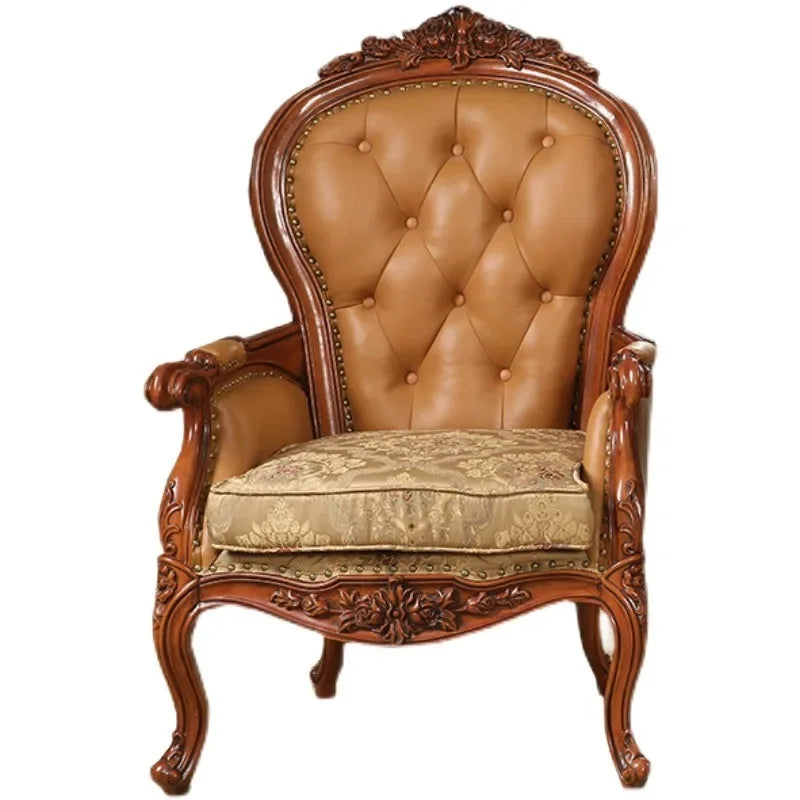 Wingback Chair American Style Single-Seat Sofa Chair Armchair Living Room Balcony Fabric Chair