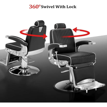Professional All Purpose Chair with Footrest, Extra Wide Seat, Removable Headrest, Beauty Hairdressing Shampoo Tattoo Equipment