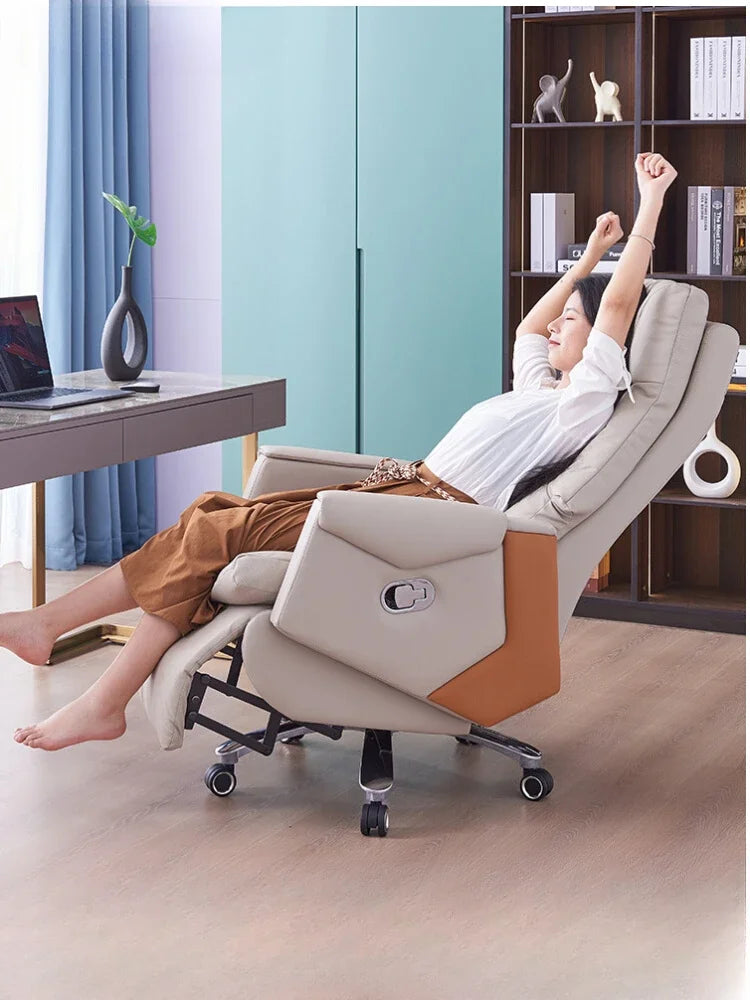 Luxurious Commerce Office Chair Leather Massage Nordic Executive Gaming Chair Home Work Silla De Escritorio Office Furniture