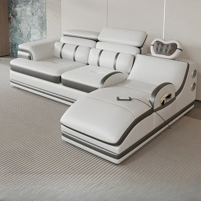 Reclining Electric Living Room Sofas Modern Massage Designer Lounge Sofa Sectional Leather Divano Letto Apartment Furniture