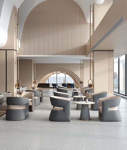 Modern sales office sales department negotiation table with 4 chairs, small round table negotiation table, reception negotiation