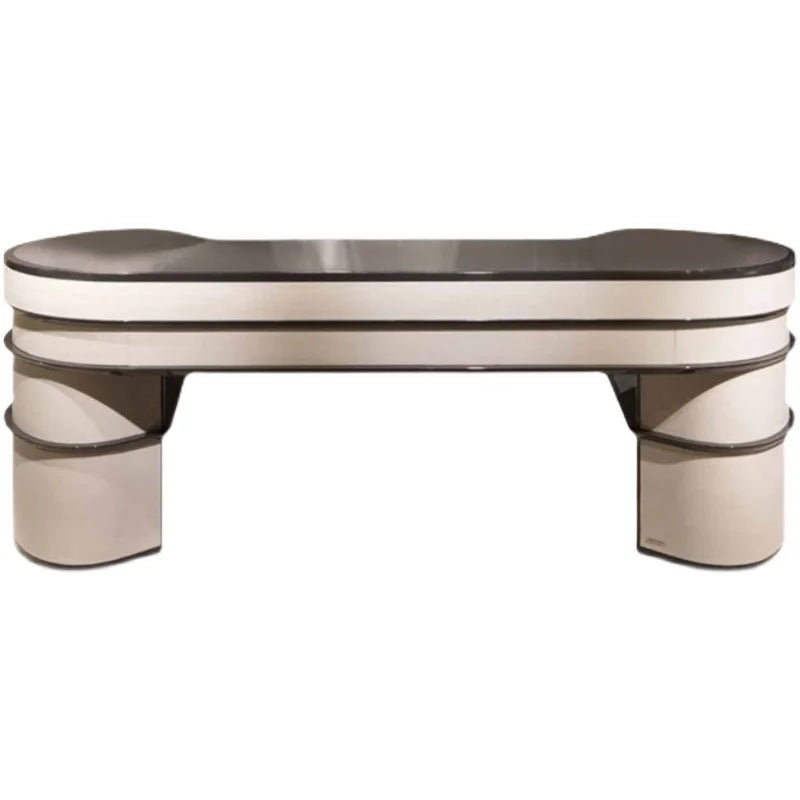 Light luxury solid wood computer desk Home student writing desk High-end Italian desk