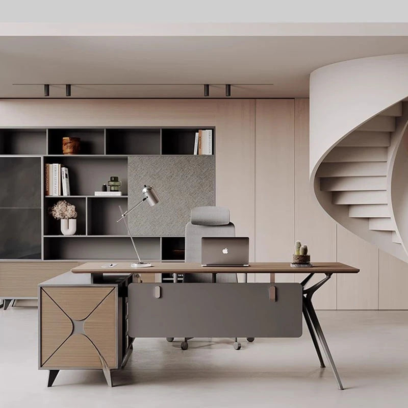 Multifunctional Student Desk Reading Tables Storage L Shaped Reception Meeting Table Industrial Escritorio Conference Simple