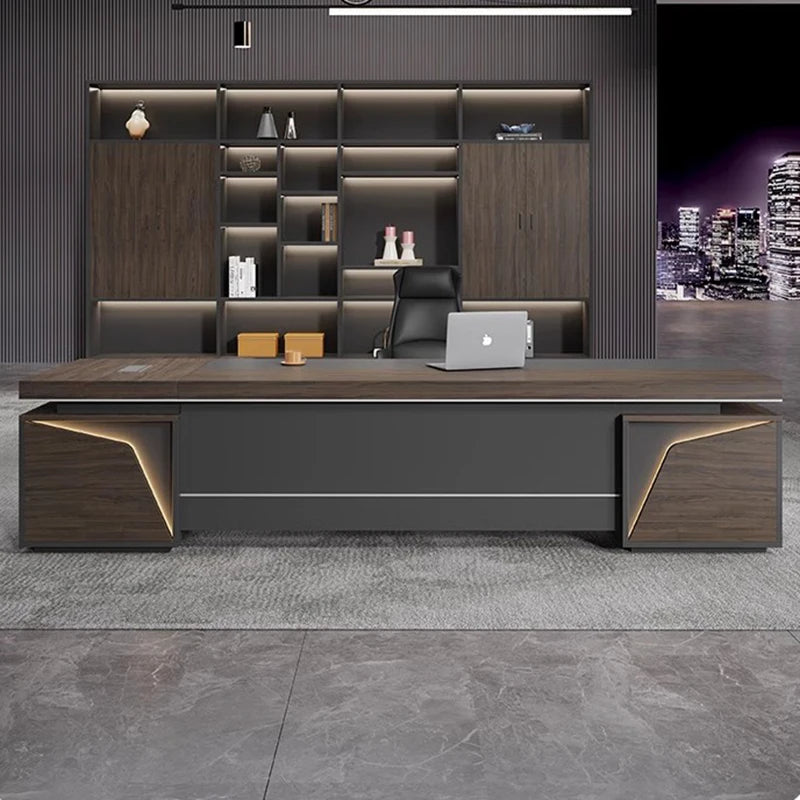 Luxury black study and gaming desk