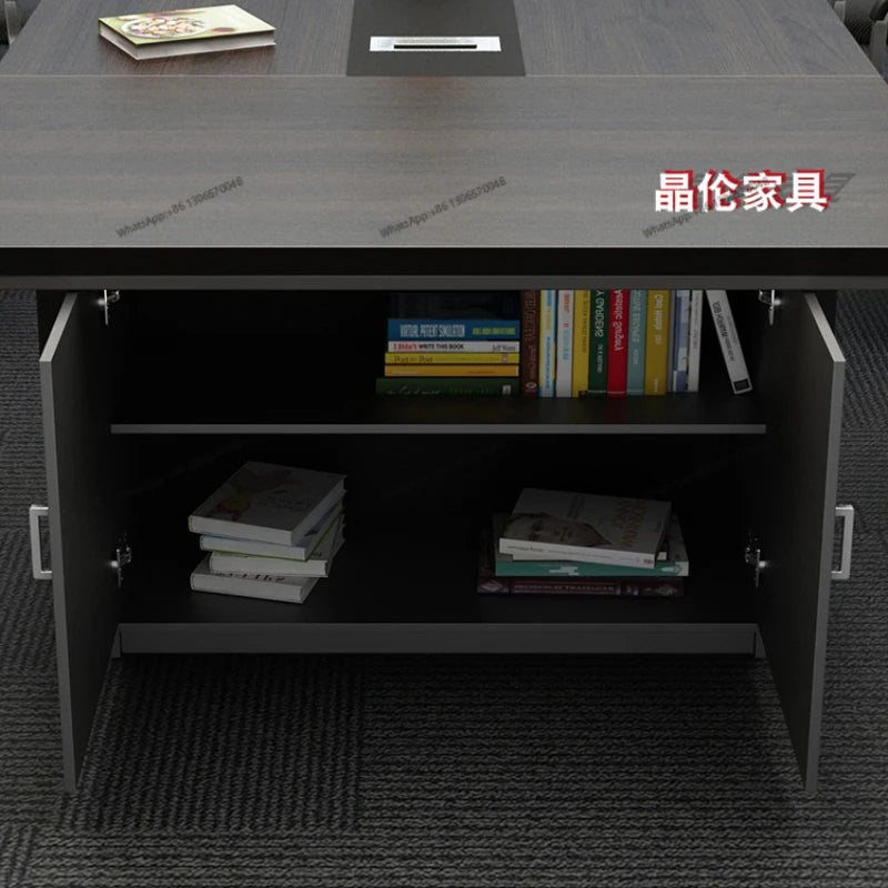 Modern large reception, negotiation table, conference room, desk and chair combination furniture for office use