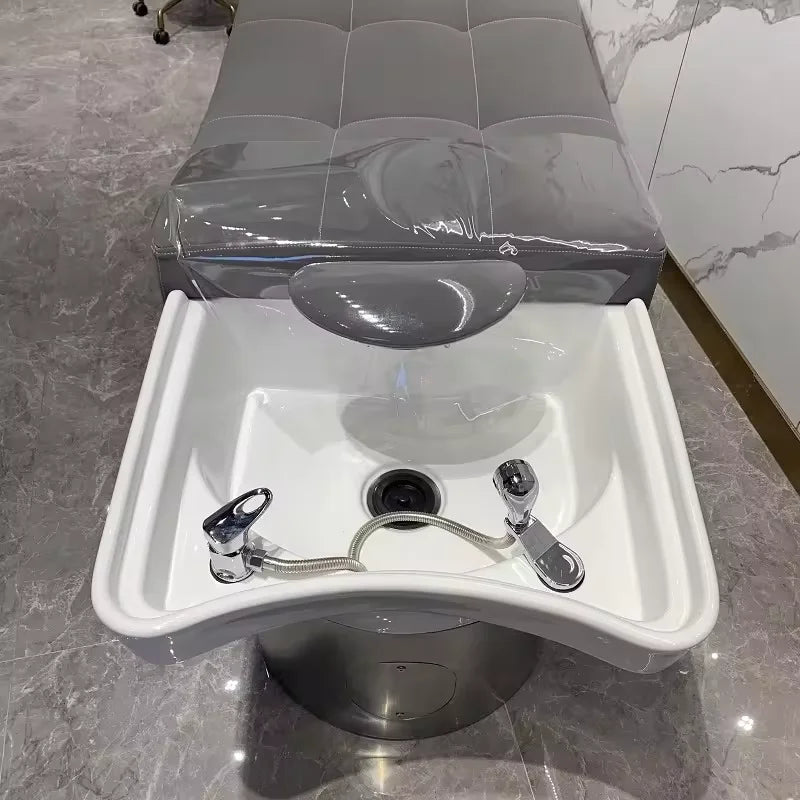 Hot Sell Hair Washing Salon Electric Hair Salon Furniture Spa Water Therapy Chair Shampoo Bed For Barber Shop