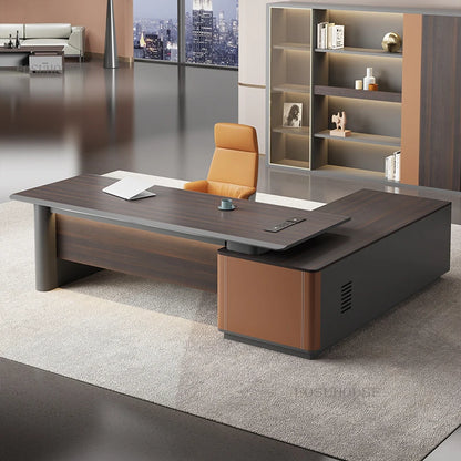 Modern Office Furniture Minimalist Office Boss Work Computer Desk Manager Table and Chair Combination Executive Boss Desks