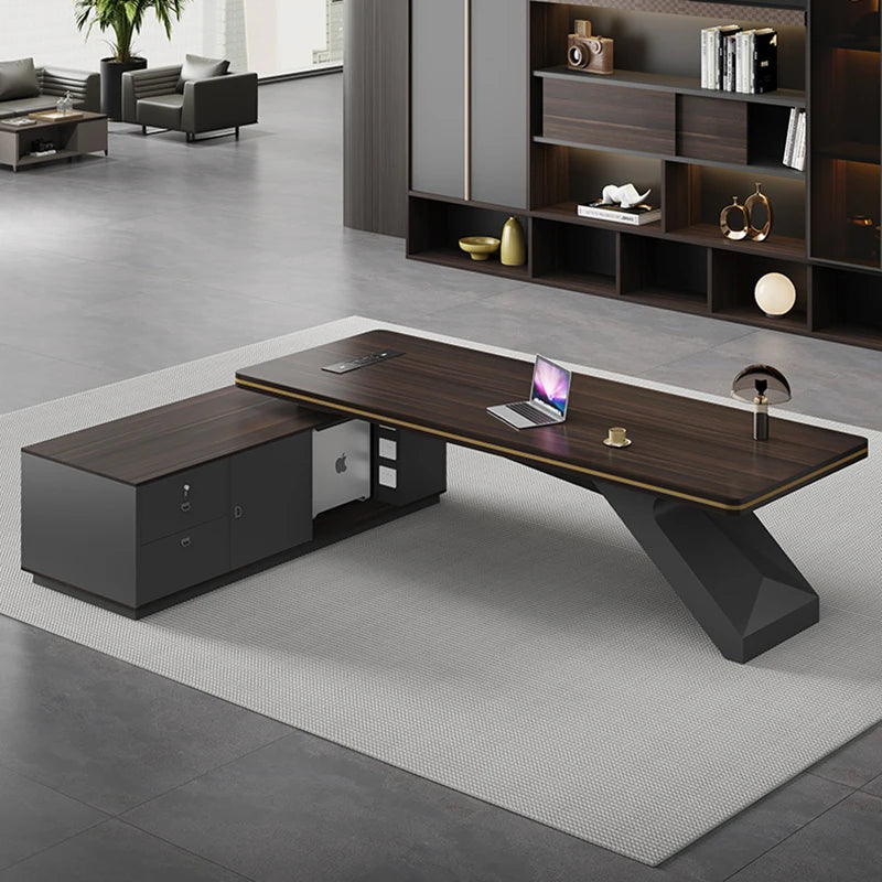 Height Adjustable L-Shaped Folding Desk