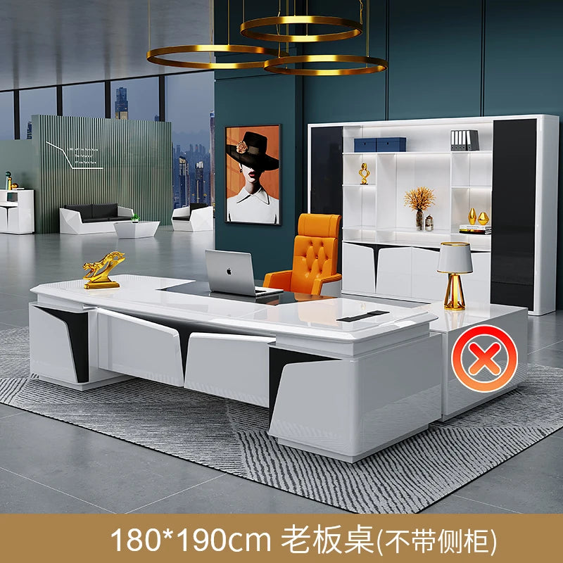 White Drafting Office Desk Conference Writing Italian Work Standing Office Desk Luxury Mesa De Escritorio Office Furniture