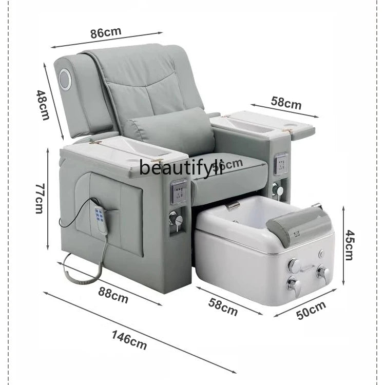 Manicure sofa Multifunctional foot chair  foot bath  massage reclining chair  eyelash beauty salon  embroidery bed
