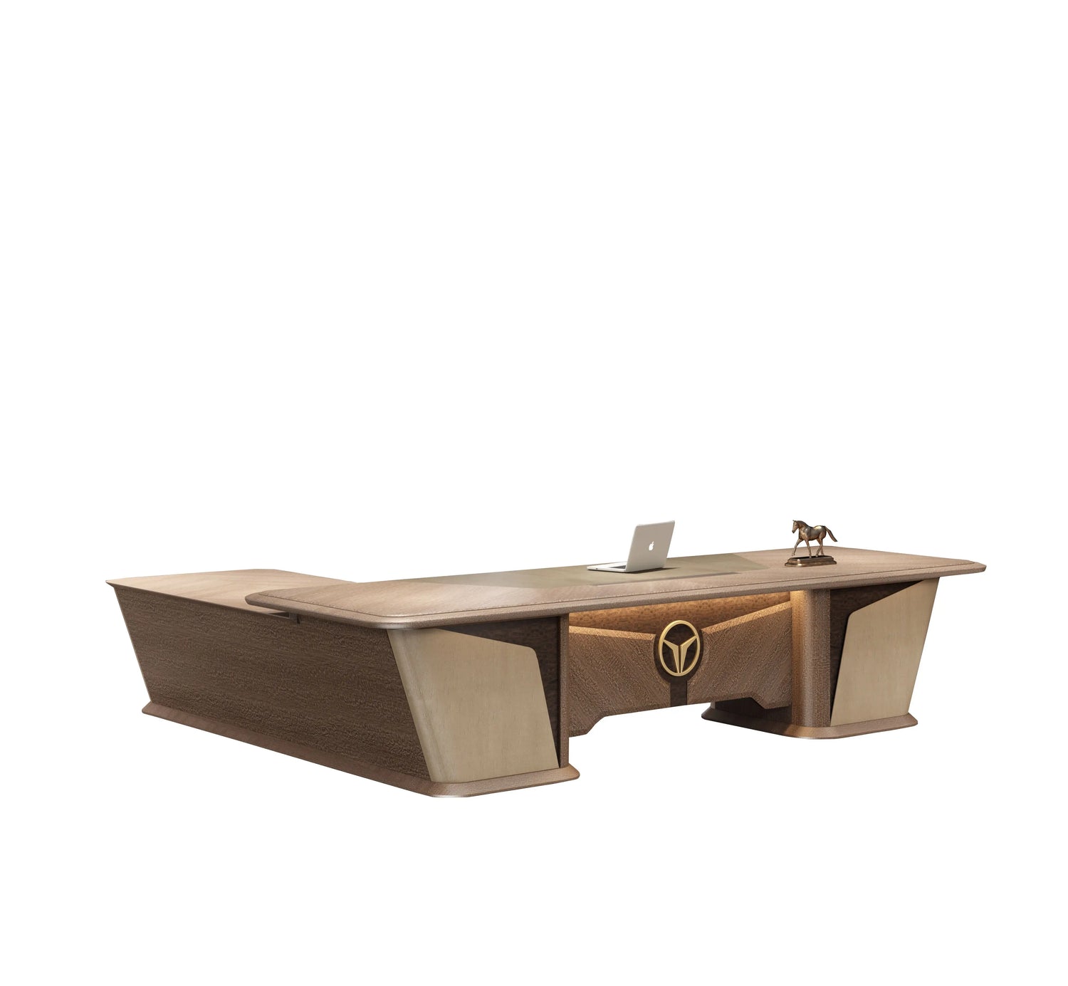 L Shaped Branded  Manager Office Desk Office Furniture Luxury Design Boss Executive Office Desk