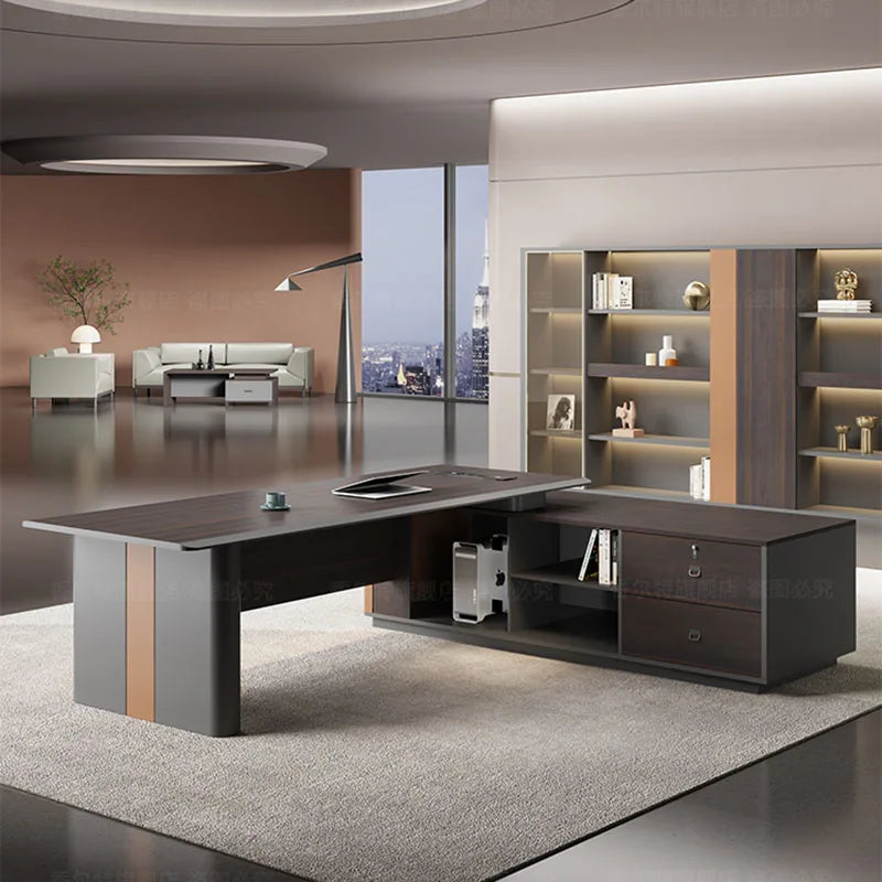 Executive Desk Reception Modern Furniture Office Conference Table L Shaped Writing Dining Meuble Bureau Tables Dressing Simple