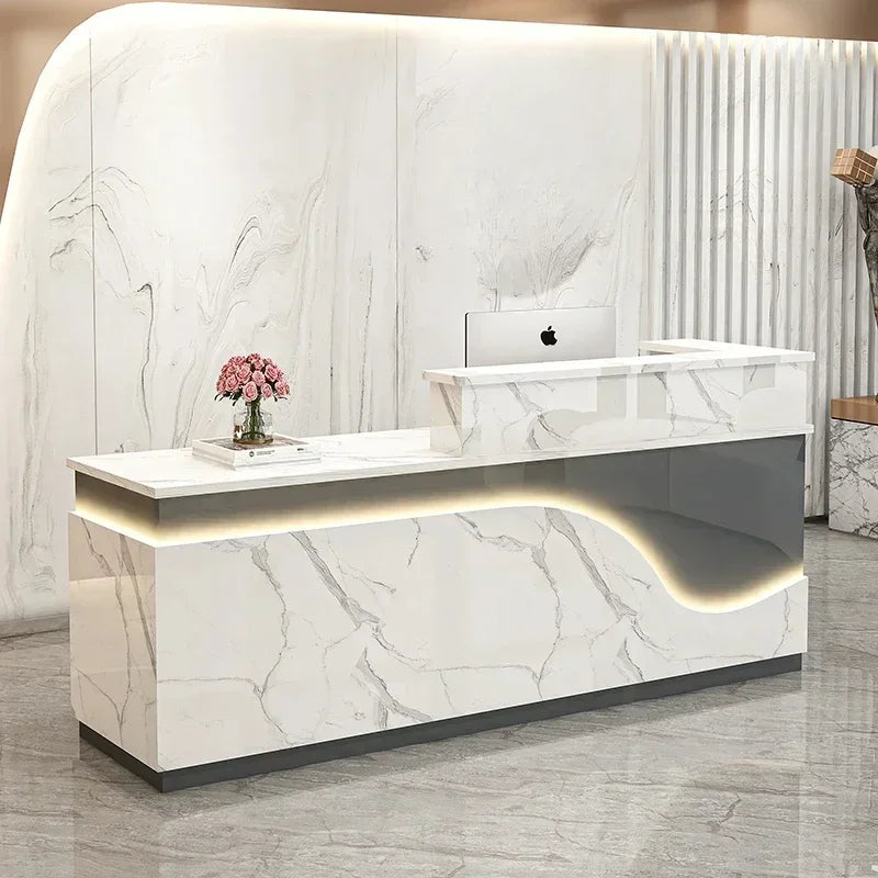 Vanity Mobile Reception Desks Counter Study Shop Gigant Front Desk European Information Recepcion Mostrador Luxury Furniture