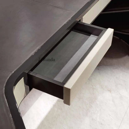 Light luxury solid wood computer desk Home student writing desk High-end Italian desk