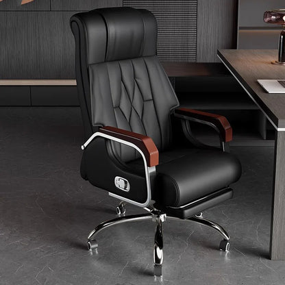 Leather Emperor Camp Office Chair – Cute, Relaxing Nordic Design