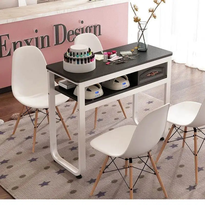 Modern Simple Nail Tables White Nordic Makeup Manicure Tables Minimalist Speciality Manicure Tafel Nail Salon Furniture CM50ZJ