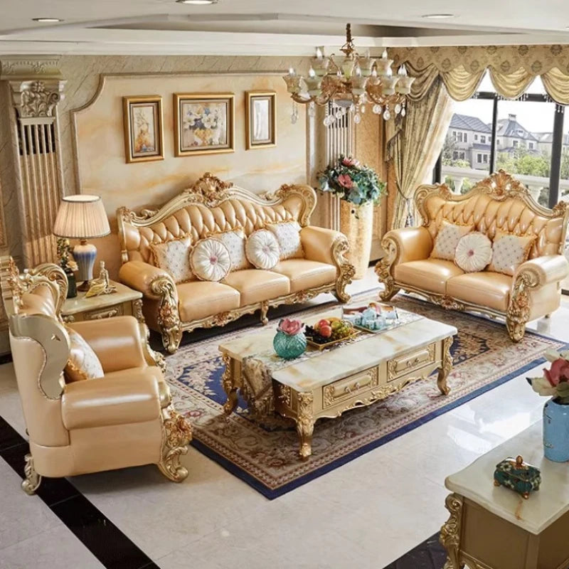 High Back Leather Sofa Chair – Designer Lounge Loveseat for Living Room