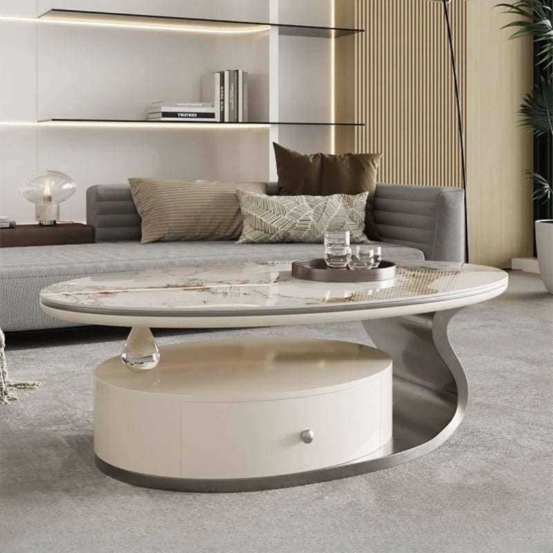 Nordic Living Room Coffee Table with Drawer – Kawaii Modern Design