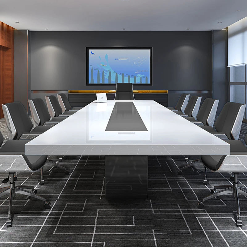 Long strip table, simple modern office furniture, large negotiation table, conference desk, office worker&