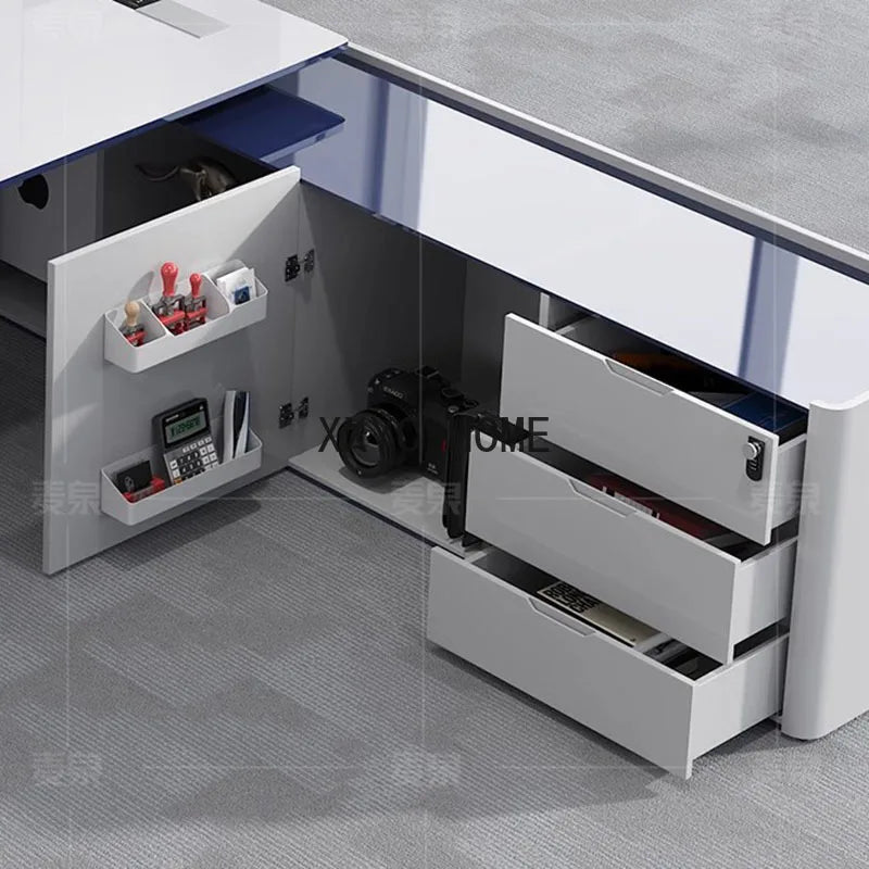 Organizers Gaming Painted Boss Desk Fashionable White Personalized Simple Modern Office Desks Writing  Furniture