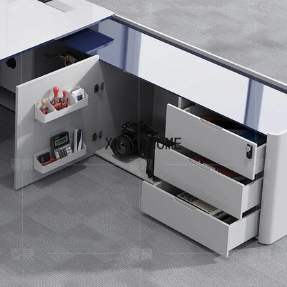 Organizers Gaming Painted Boss Desk Fashionable White Personalized Simple Modern Office Desks Writing  Furniture