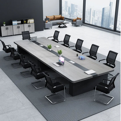 Thickened Modern Conference Table &amp; Chair Set