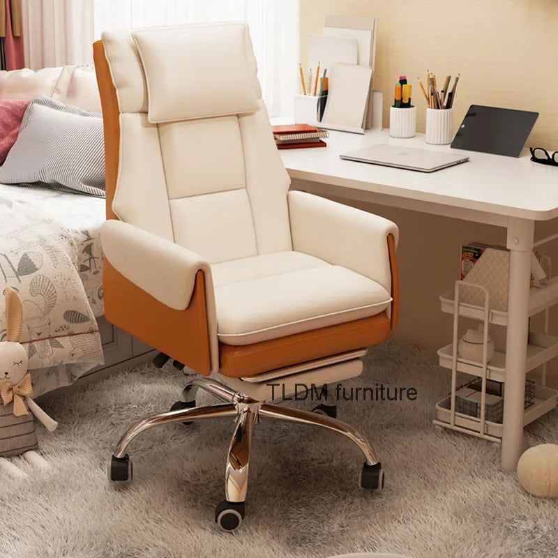 Mobiles Luxury Office Chair Computer Gaming Ergonomic Study Recliner Swivel Office Chair Vanity Silla Oficina Office Furniture