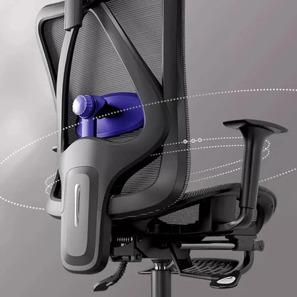 Ergonomic office chair for gaming and comfort, with reclining feature.