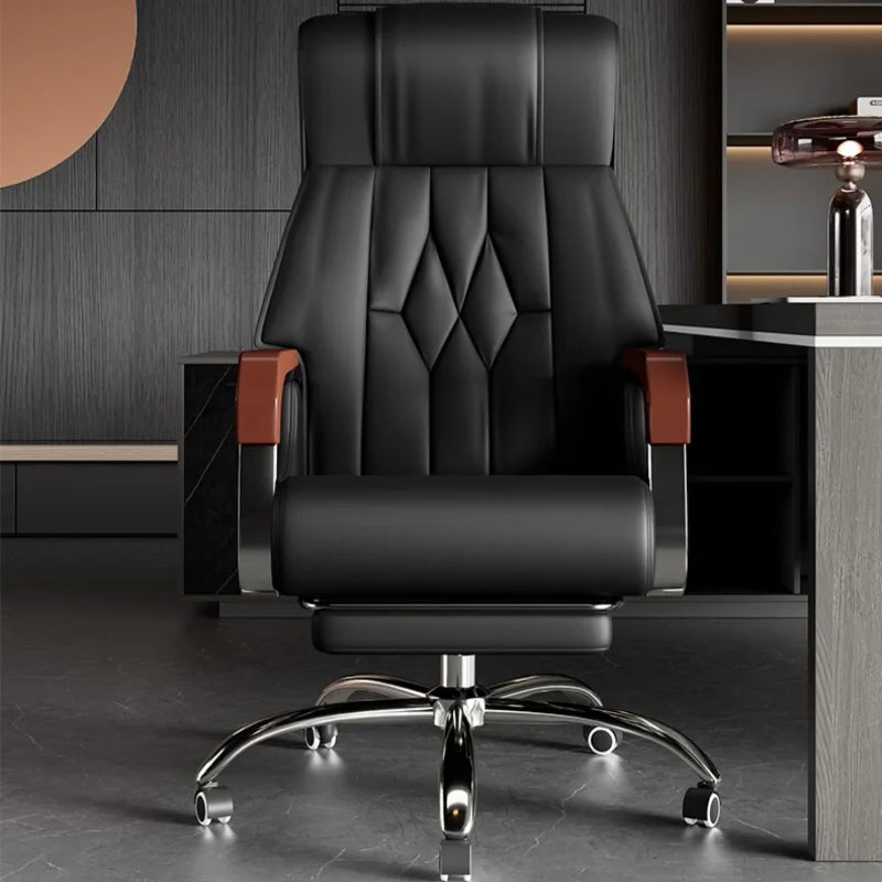 Luxury Ergonomic Office Chair: Comfy Recliner with Footrest
