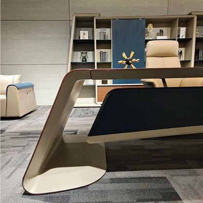 Gaming &amp; Office Desk – Adjustable Height Writing Desk, Study Organizer, and Reception Corner Desk for Home
