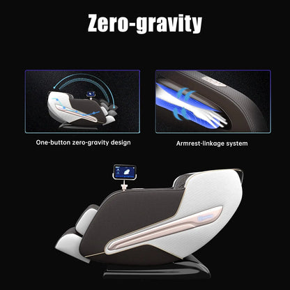 Real Relax PS6000 Zero Gravity SL Track Full Body Shiatsu Body Scan Handrail Shortcut Key Heat Foot Roller Massage Chair