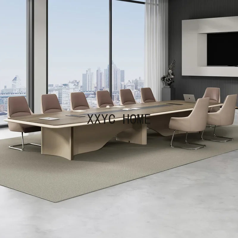Office Desk Long Table and Chair Combination Simple Modern Conference Room Workbench Reception Business