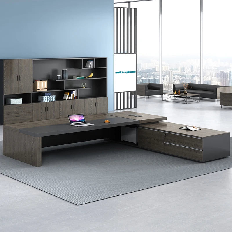 Executive L-shaped  office desks and workshop tables