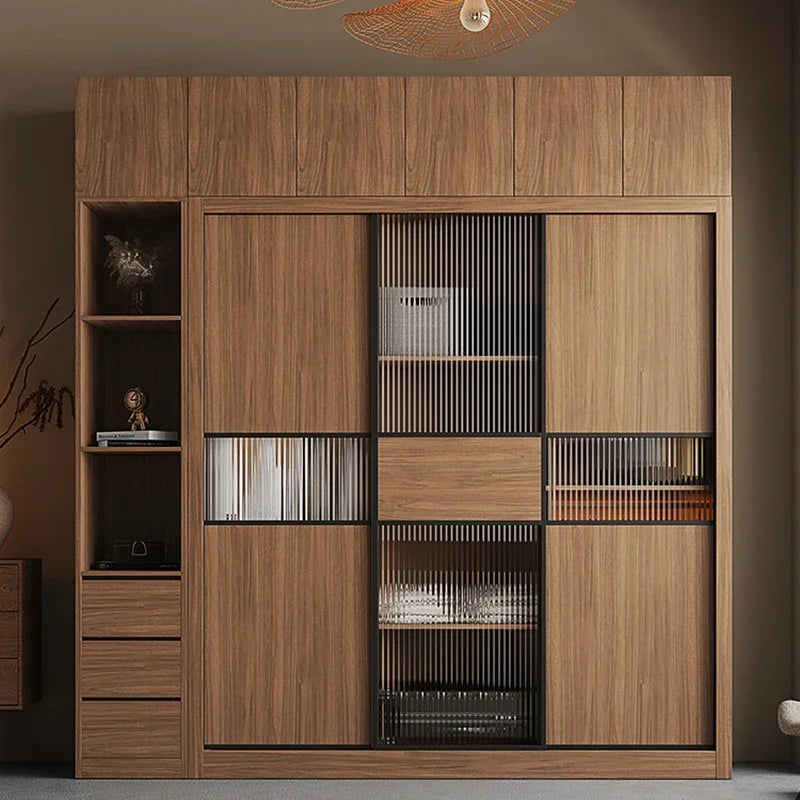 Minimalist Modern Wardrobe – Cabinet, Shelf Partitions, and Storage Drawers for Home Furniture