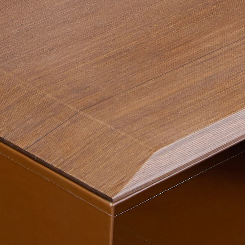 In Stock Popular High End &quot;Bussiness&quot; Computer Table Wooden Leather Modern Ceo Office Desk 3198*2460*750mm